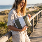 Terry Beach Pouch - Olive — hero shot