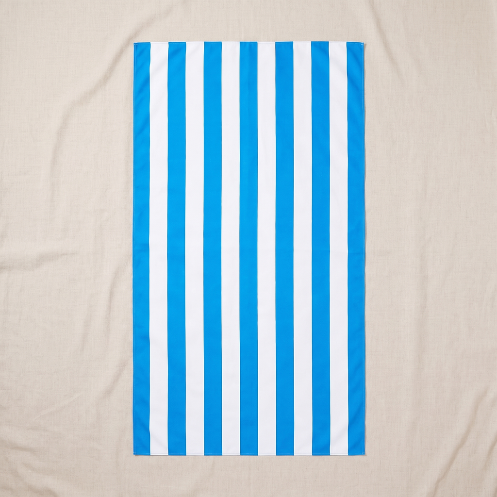 Cabana Beach Towel - Bondi Blue — front shot