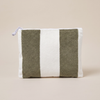 Terry Beach Pouch - Olive — front shot