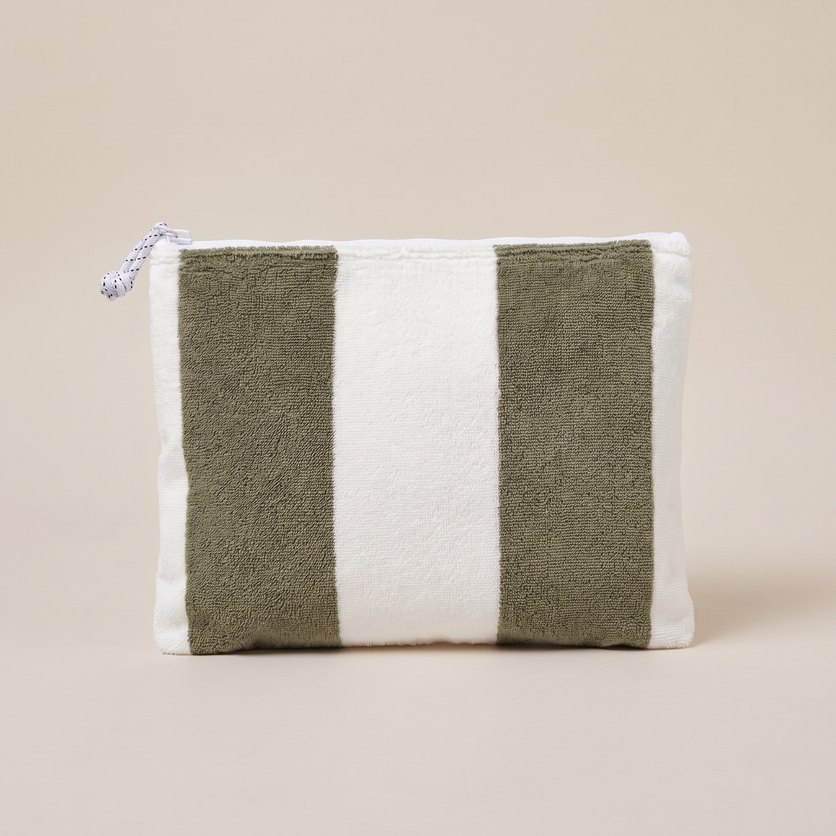 Terry Beach Pouch - Olive — front shot