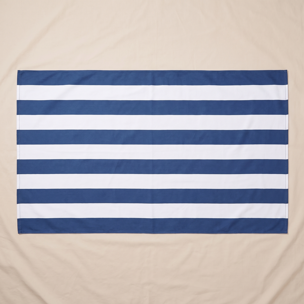 Cabana Beach Towel - Whitsunday Blue — front shot
