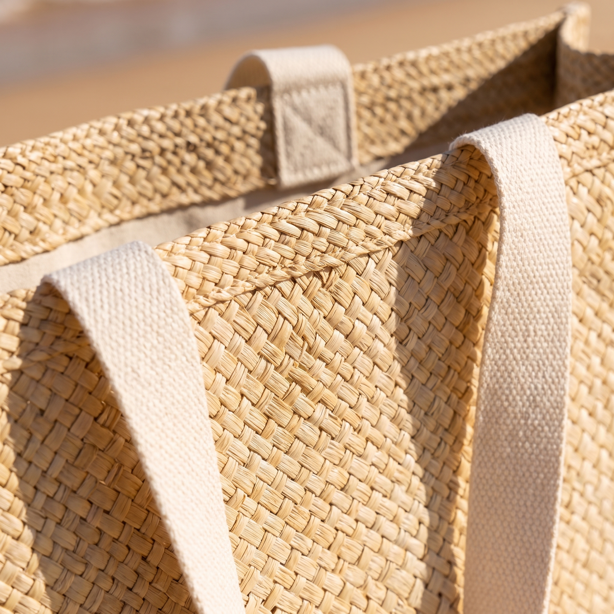Carryall Beach Bag - Butternut — detail shot