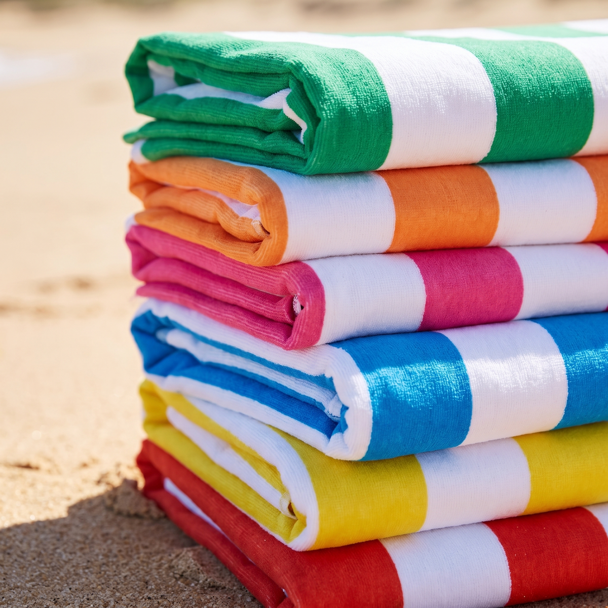 Cabana Beach Towel 6-Set - Rainbow Flow — detail shot