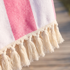 Cabana Beach Towel - Phi Phi Pink — detail shot