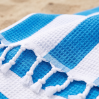 Cabana Beach Towel - Bondi Blue — detail shot