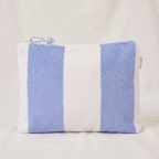 Terry Beach Pouch - Blue Stripe — front shot