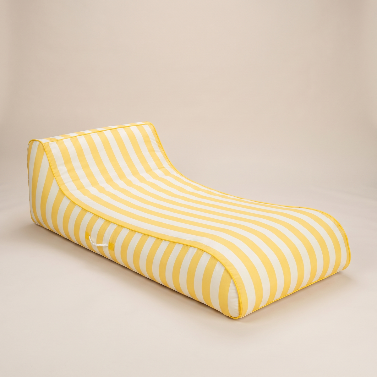 Fabric Sunbed Lounger - Yellow Cabana — front shot