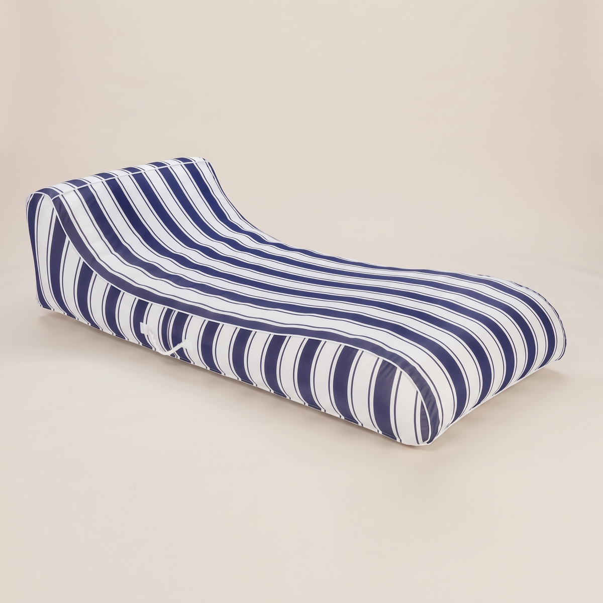Fabric Sunbed Lounger - Navy Stripe — front shot
