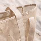 Mesh Beach Bag - Oyster Cream — detail shot