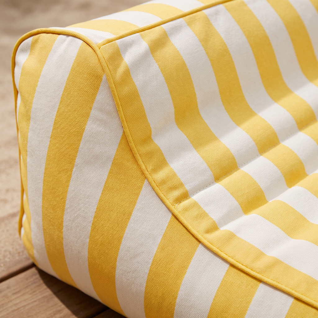 Fabric Sunbed Lounger - Yellow Cabana — detail shot
