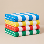 Cabana Beach Towel 4-Set - Bold & Bright — front shot