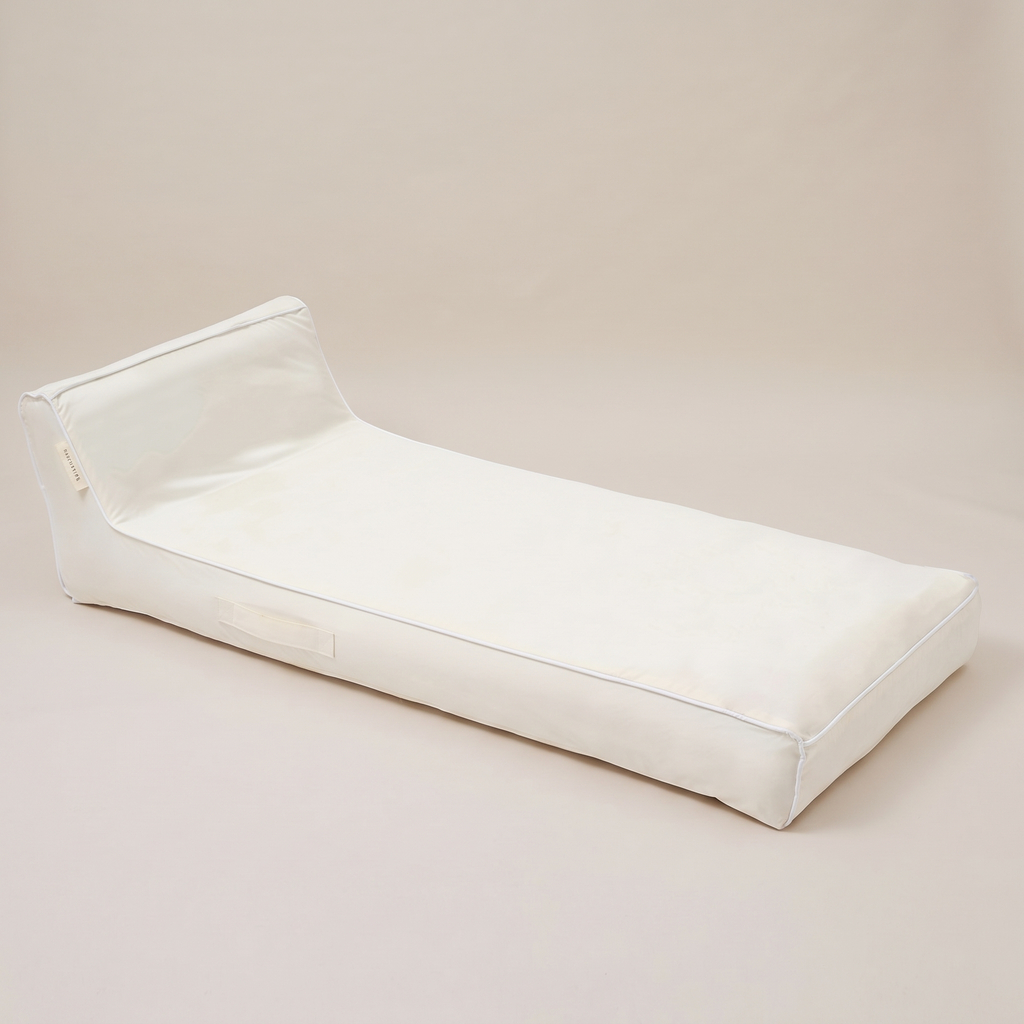 Luxe Lie-On Lounger - Casa Cream — front shot