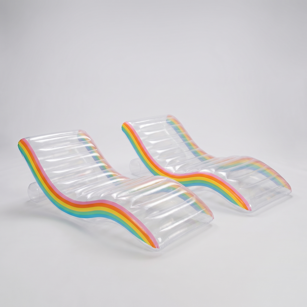 Chaise Lounger Float (Rainbow 2-Pack) — front shot