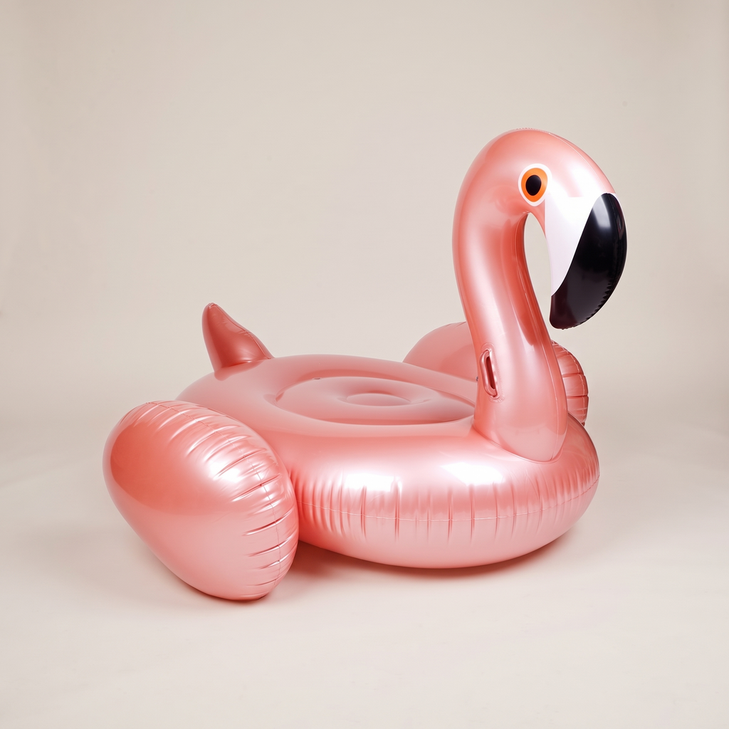 Luxe Ride-On Flamingo Float - Pink — front shot