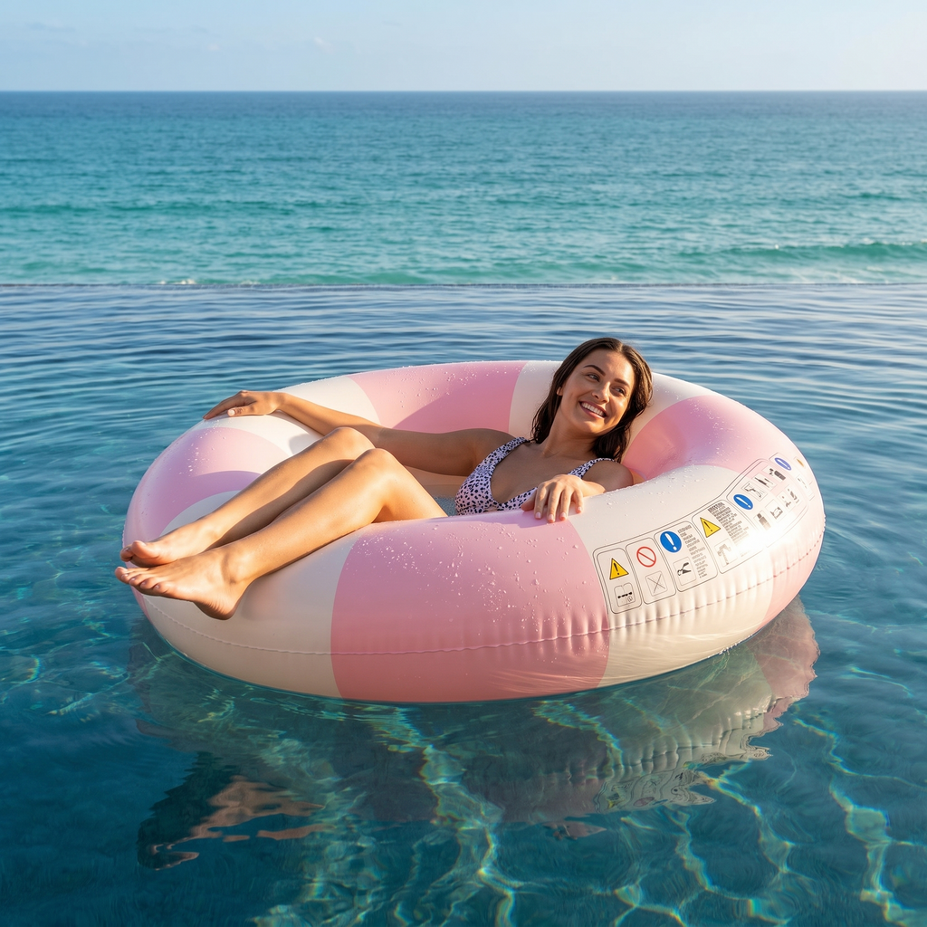 Luxe Pool Ring - Stole My Heart Pink — hero shot