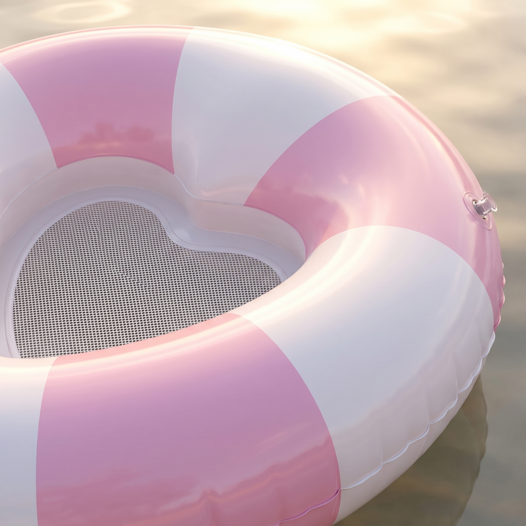 Luxe Pool Ring - Stole My Heart Pink — detail shot