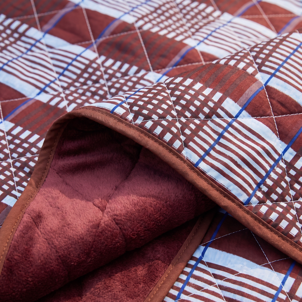 The Gatherer Luxe Picnic Rug - Mulberry — detail shot