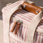 The Premium Cooler Bag - Lauren's Pink Stripe — detail shot