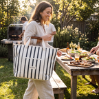 The Cooler Tote Bag - Monaco Black Stripe — hero shot