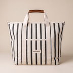 The Cooler Tote Bag - Monaco Black Stripe — front shot