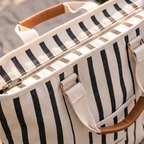 The Cooler Tote Bag - Monaco Black Stripe — detail shot