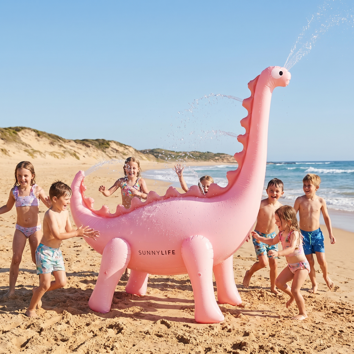 Inflatable Dino Giant Sprinkler - Pink — hero shot