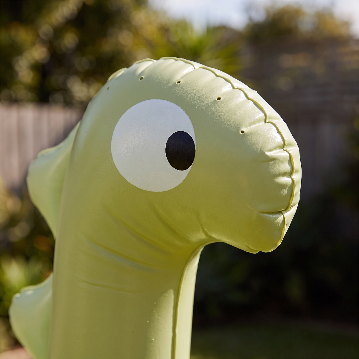 Inflatable Giant Dino Sprinkler - Green — detail shot