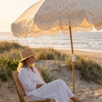 The Holiday Beach Umbrella - Eyelet — hero shot