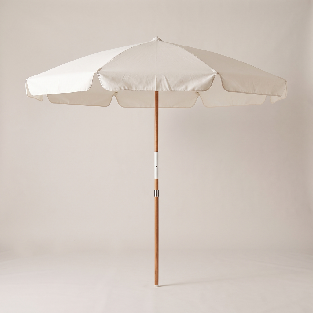 The Amalfi Umbrella - Antique White — front shot