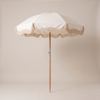 The Premium Beach Umbrella - Antique White — front shot