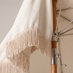 The Premium Beach Umbrella - Antique White — detail shot