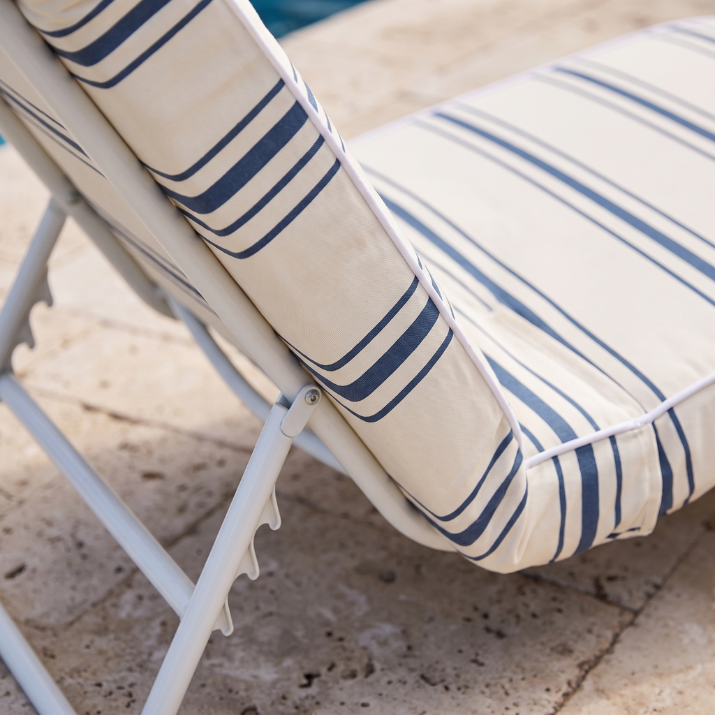 Luxe Lounger Chair - The Resort Navy — detail shot