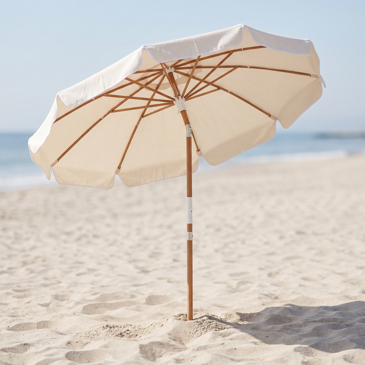 The Amalfi Umbrella - Antique White — angle shot