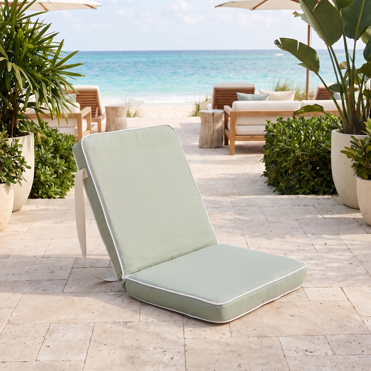 Take Anywhere Folding Chair - Sea Sage — angle shot