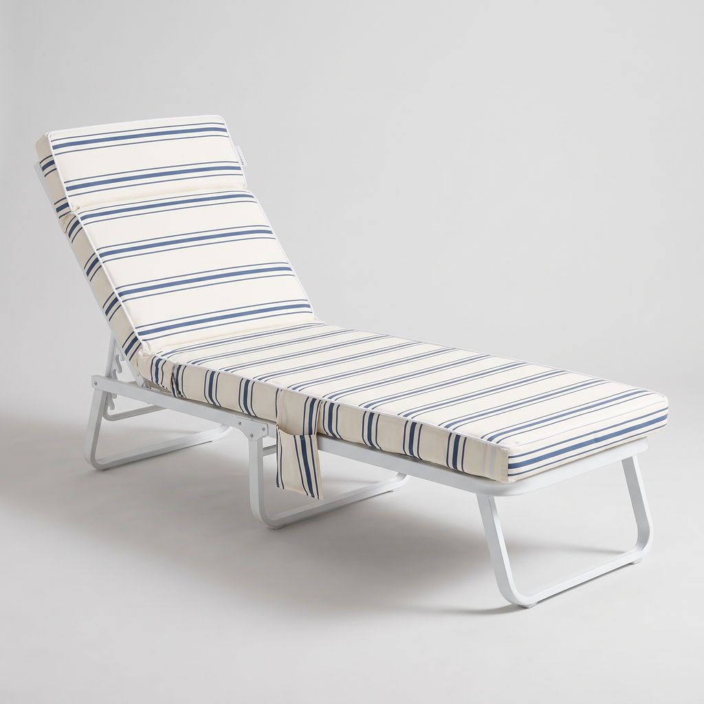 Luxe Lounger Chair - The Resort Navy — angle shot