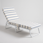 Luxe Lounger Chair - The Resort Navy — angle shot