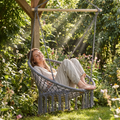 Gardeon Hammock Chair - Hanging Macrame / Cotton - Grey — hero shot
