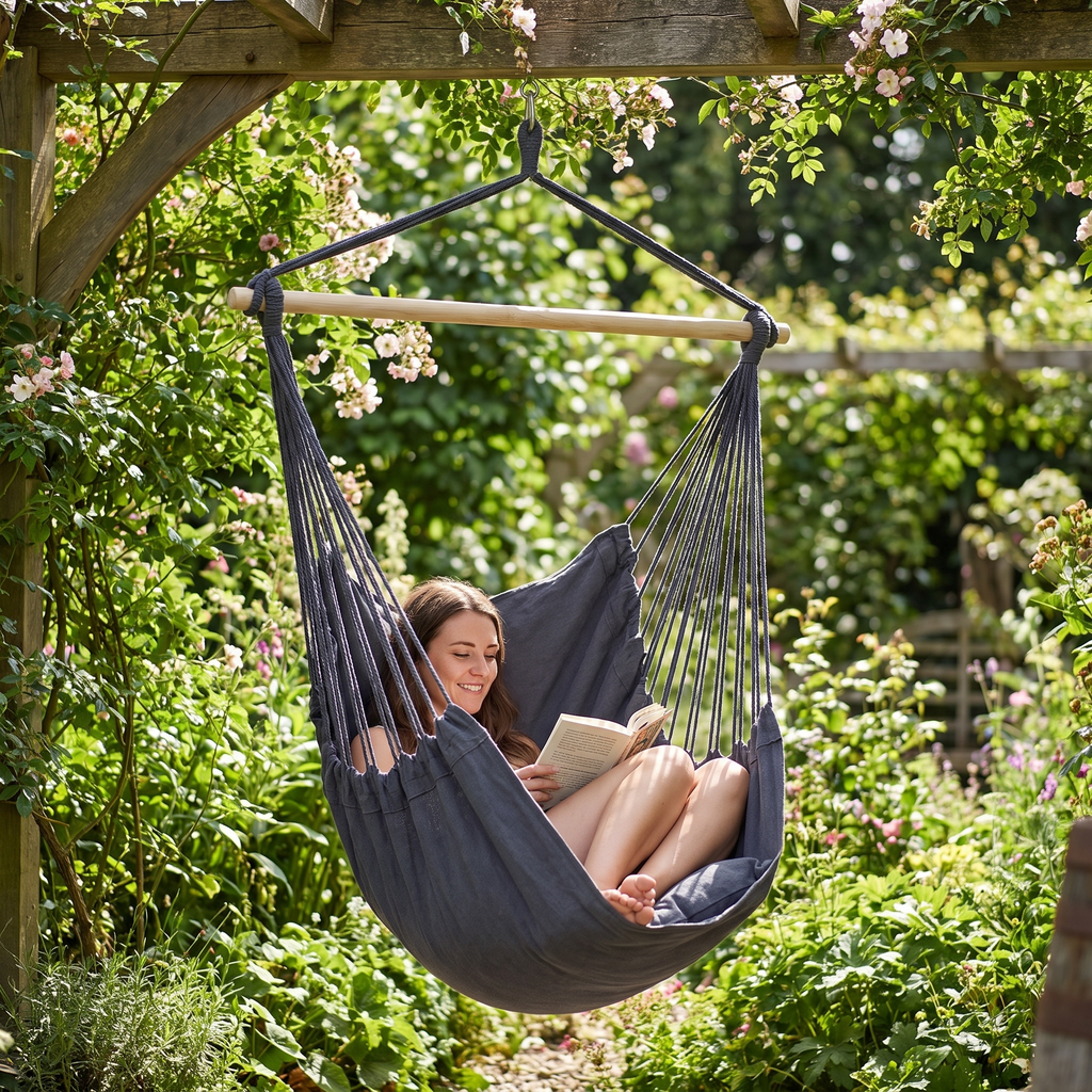 Hammock Swing Chair - Grey — hero shot