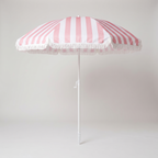 The Mañana Umbrella - Strawberry Daiquiri Stripe — front shot