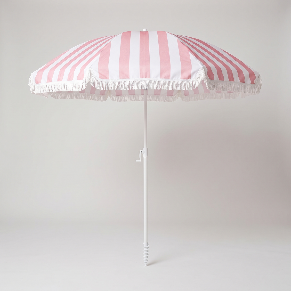 The Mañana Umbrella - Strawberry Daiquiri Stripe — front shot