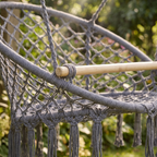 Gardeon Hammock Chair - Hanging Macrame / Cotton - Grey — detail shot
